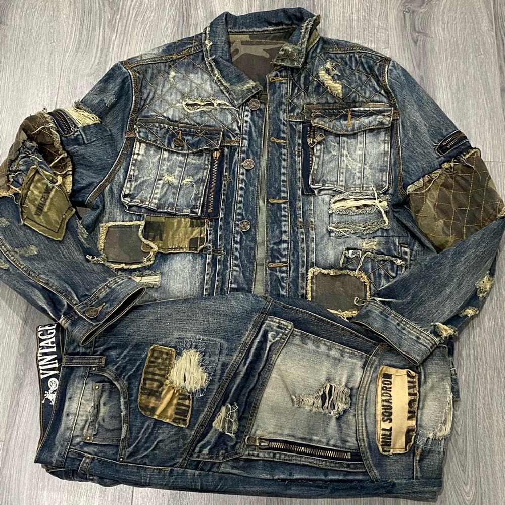 Camo & Denim. Jeans & Jacket